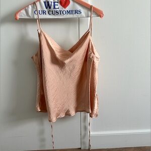 Open Back Pink Silk Top
